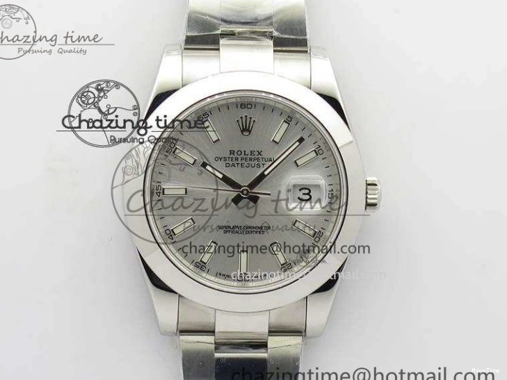 MiroTime 0416 HighQuality DateJust 41mm 126300 SS Noob 1:1 Best Edition Silver Dial Stick Markers On SS Bracelet A 3597